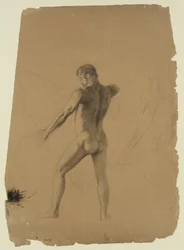 Nude Male with Bow and Arrow